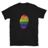 T-Shirt Empreinte Digitale Arc-en-Ciel Homme Noir