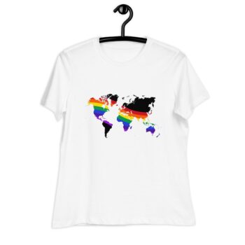 T-Shirt Un Monde Arc-en-Ciel Femme